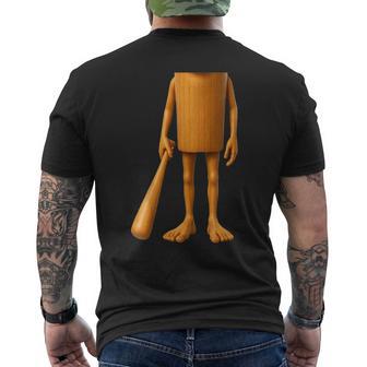 Tung Tung Sahur Brainrot Meme Halloween Costume Men's T-shirt Back Print - Thegiftio UK