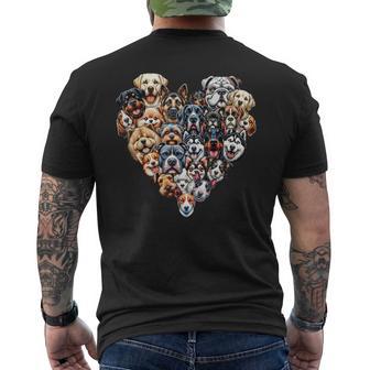 Types Of Dogs Breeds Chart Educational Canine Enthusiast Men's T-shirt Back Print - Thegiftio UK