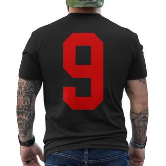 Uniforme De Jugador Número 9 Rojo Brillante Número 9 Camiseta Hombre Estampado Espalda - Regaloses