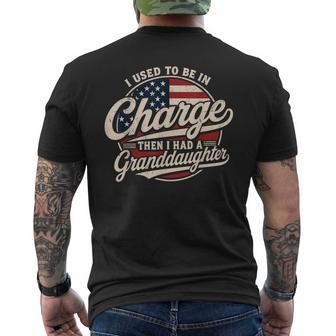 I Used To Be In Charge Then I Had A Granddaughter Usa Flag Men's T-shirt Back Print | Seseable UK