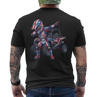 Utv Side By Side Sxs Usa American Flag Boys Kids Men's T-shirt Back Print | Seseable UK