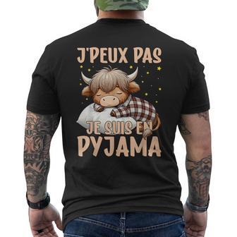 Vache Highland J'peux Pas Jeuis En Pyjama Chemise De Nuit T-shirt imprimé au dos - Cadeauxyz