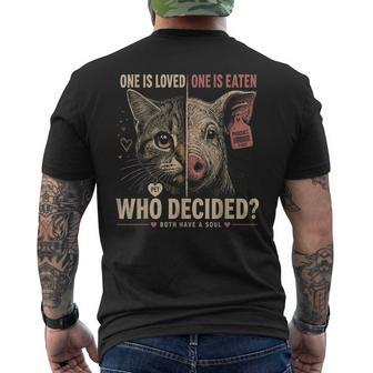Vegano Especiismoeganismo Derechos De Los Animales Liberación De Animalesegano Camiseta Hombre Estampado Espalda - Regaloses