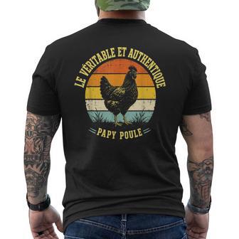 Véritable Et Authentique Papy Poule Grand-Père T-shirt imprimé au dos - Cadeauxyz