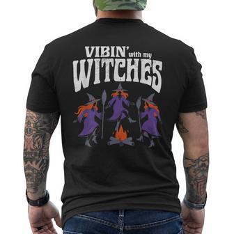 Vibin With My Witches Halloween Men's T-shirt Back Print - Thegiftio UK