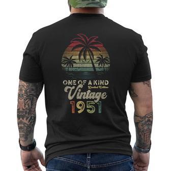 Vintage 1951 Cumpleaños 75 Años Palmeras Retro Camiseta Hombre Estampado Espalda - Regaloses