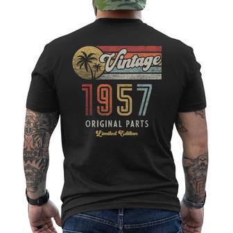 Vintage 1957 Original Piezas Palmas 69 Cumpleaños Camiseta Hombre Estampado Espalda - Regaloses