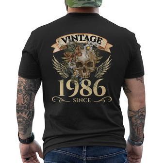 Vintage 1986 Tête De Mort 37Ème Anniversaire T-shirt imprimé au dos - Cadeauxyz