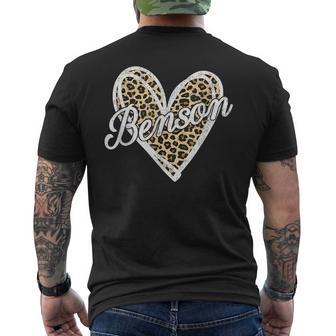 Vintage Benson Name For Boys Kid Fathers Day Men's T-shirt Back Print - Thegiftio UK