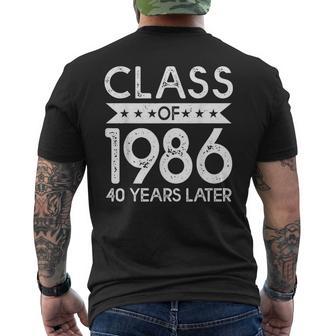 Vintage Class Of 1986 Reunion Classmates Party High School Men's T-shirt Back Print - Thegiftio UK