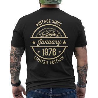 Vintage De Cumpleaños Desde Enero De 1976 Camiseta Hombre Estampado Espalda - Regaloses