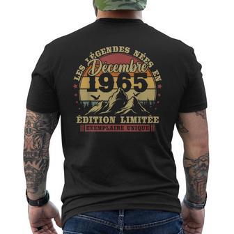 Vintage Décembre 1965 Cadeau D'anniversaire 60 Ans Hommes T-shirt imprimé au dos - Cadeauxyz