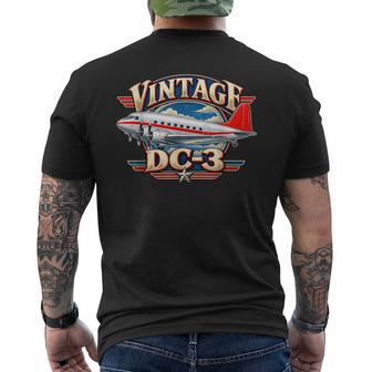 Vintage Douglas Dc-3 Classic Hélice Aviation T-shirt imprimé au dos - Cadeauxyz