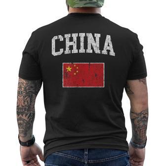 Vintage Drapeau Chine Rétro Chinois T-shirt imprimé au dos - Cadeauxyz