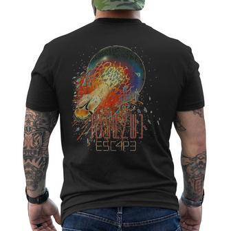 Vintage Motivational Quote Escape Retro Music Rock Men's T-shirt Back Print - Thegiftio UK
