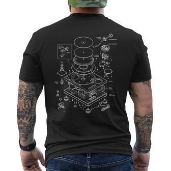 Vintage Record Player Vinyl Music Aesthetic Men's T-shirt Back Print - Thegiftio UK