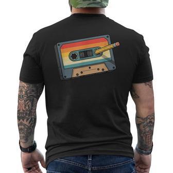 Vintage Retro Cassette Cinta Lápiz Años 80 Años 90 Diseño Camiseta Hombre Estampado Espalda - Regaloses