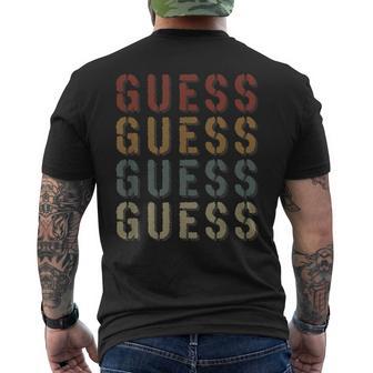 Vintage Style Guess Name Love Heart Guess Men's T-shirt Back Print - Thegiftio UK