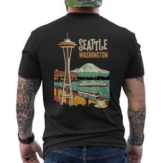 Vintageeattle Usa Recuerdo Deiaje Para Turistas Camiseta Hombre Estampado Espalda - Regaloses