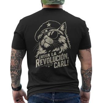 Viva La Revolucion Carl Cuban Cat Revolutionary Humor Men's T-shirt Back Print - Thegiftio UK