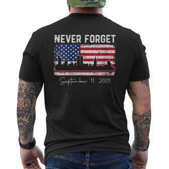 Women's 25Th Anniversary September 11 2001 Memorial Day Usa Flag Men's T-shirt Back Print | Seseable UK