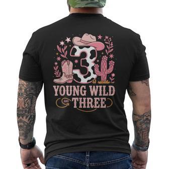 Young Wild And Three Cowgirl 3Rd Birthday Western Princess Men's T-shirt Back Print | Seseable UK