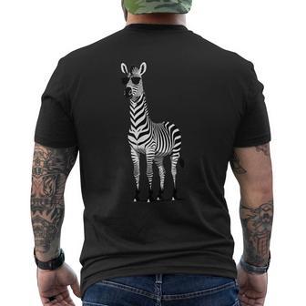 Zèbre Cool Avec Lunettes Deoleil Motif Animalafari T-shirt imprimé au dos - Cadeauxyz