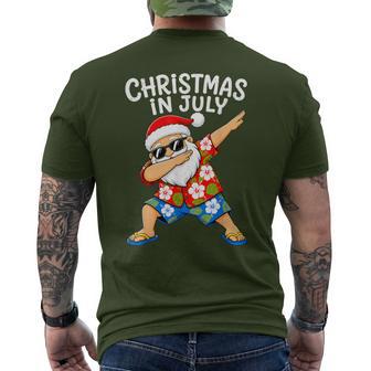 Christmas In July Dabbing Santa Beach Summer Boys Men Men's T-shirt Back Print | Seseable UK