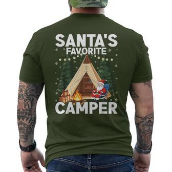 Christmas In July Santas Favorite Camper Camping Lover Men's T-shirt Back Print - Thegiftio UK