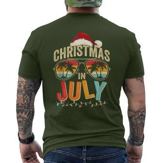 Christmas In July Summer Beach Hawaii Santa Claus Xmas Men's T-shirt Back Print | Seseable UK
