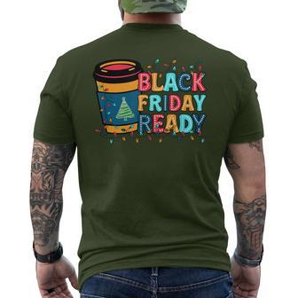 Friday Shopping Ready Christmas Lights Black Shopping Family Men's T-shirt Back Print | Seseable UK