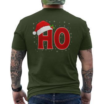 Ho Christmas Couples Matching Santa Ho Ho Ho Xmas Men's T-shirt Back Print - Thegiftio UK