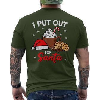 I Put Out For Santa Christmas Couple Matching Xmas Men's T-shirt Back Print - Thegiftio UK