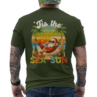 Tis The Sea-Sun Christmas In July Hawaii Santa Beach Men's T-shirt Back Print | Seseable UK