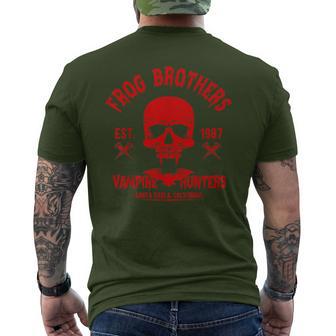 Vintage Frog Bro Retro Skull Skeleton Santa Vampire Hunters Men's T-shirt Back Print - Thegiftio UK
