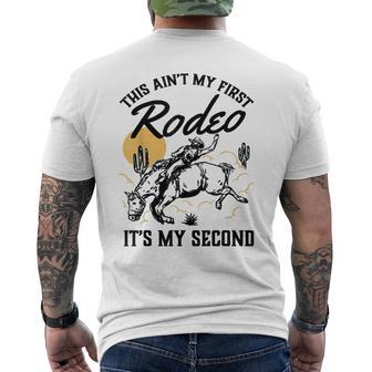 This Ain't My First Rodeo It's My Second Birthday Cowboy Men's T-shirt Back Print - Thegiftio UK