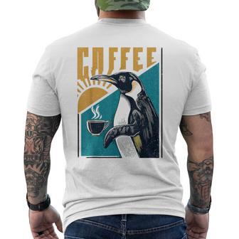Amante De Pingüinos Café Arte Animal Diseño Camiseta Hombre Estampado Espalda - Regaloses