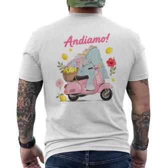 Andiamo Trottinette Italienneouvenir D'italie Fleur De Citron T-shirt imprimé au dos - Cadeauxyz