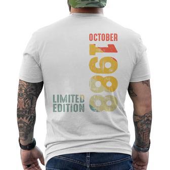 Año 1988 Octubre 1988 Retro 1988Intage 1988 Desde 1988 Camiseta Hombre Estampado Espalda - Regaloses