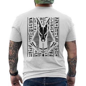 Anubis Dios Egipcio Egipcio Divertido Jeroglíficos Antiguo Faraón Camiseta Hombre Estampado Espalda - Regaloses