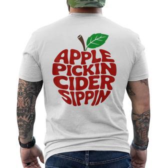Apple Pickin Cider Sippin Havest Season Apple Picking Crew Men's T-shirt Back Print - Thegiftio UK