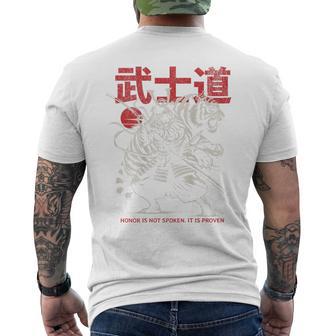 Artamurai Tiger Warrior Honor En Forme De Kanji Japonais T-shirt imprimé au dos - Cadeauxyz