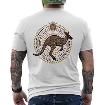Arte Aborigen De Lunares Canguro Australiano Camiseta Hombre Estampado Espalda - Regaloses