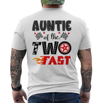 Auntie Of The Two Fast 2Nd Birthday Boy Racing Car Men's T-shirt Back Print | Seseable UK