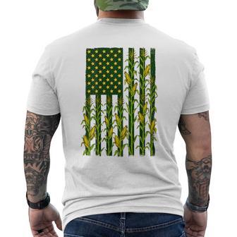 Back Vintage Corn American Flag Patriotic Farmer Farm Flag Men's T-shirt Back Print | Seseable UK