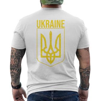 Bandera De Ucraniaoporte Escudo De Armas Conoporte De Ucrania Ukr Camiseta Hombre Estampado Espalda - Regaloses