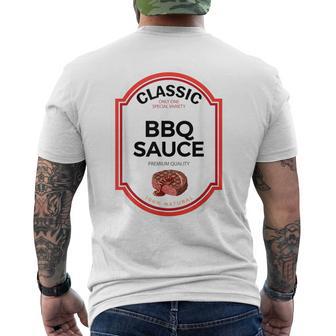Barbecue Sauce Halloween Bbq Matching Costume Label Men's T-shirt Back Print | Seseable UK
