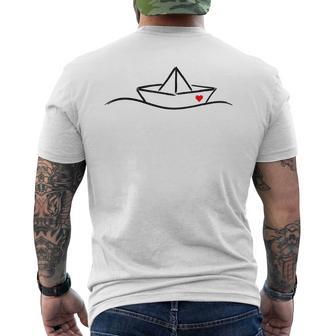 Barco De Papel Mar Barcos De Papelacacionesiajes Camiseta Hombre Estampado Espalda - Regaloses