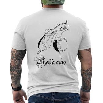 Bella Ciao Ciao Ciao Con Copas Deino Y Champán Camiseta Hombre Estampado Espalda - Regaloses
