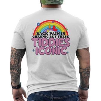 Big Boob Humor Iconic Inappropriate Embarrassing Meme Men's T-shirt Back Print - Thegiftio UK